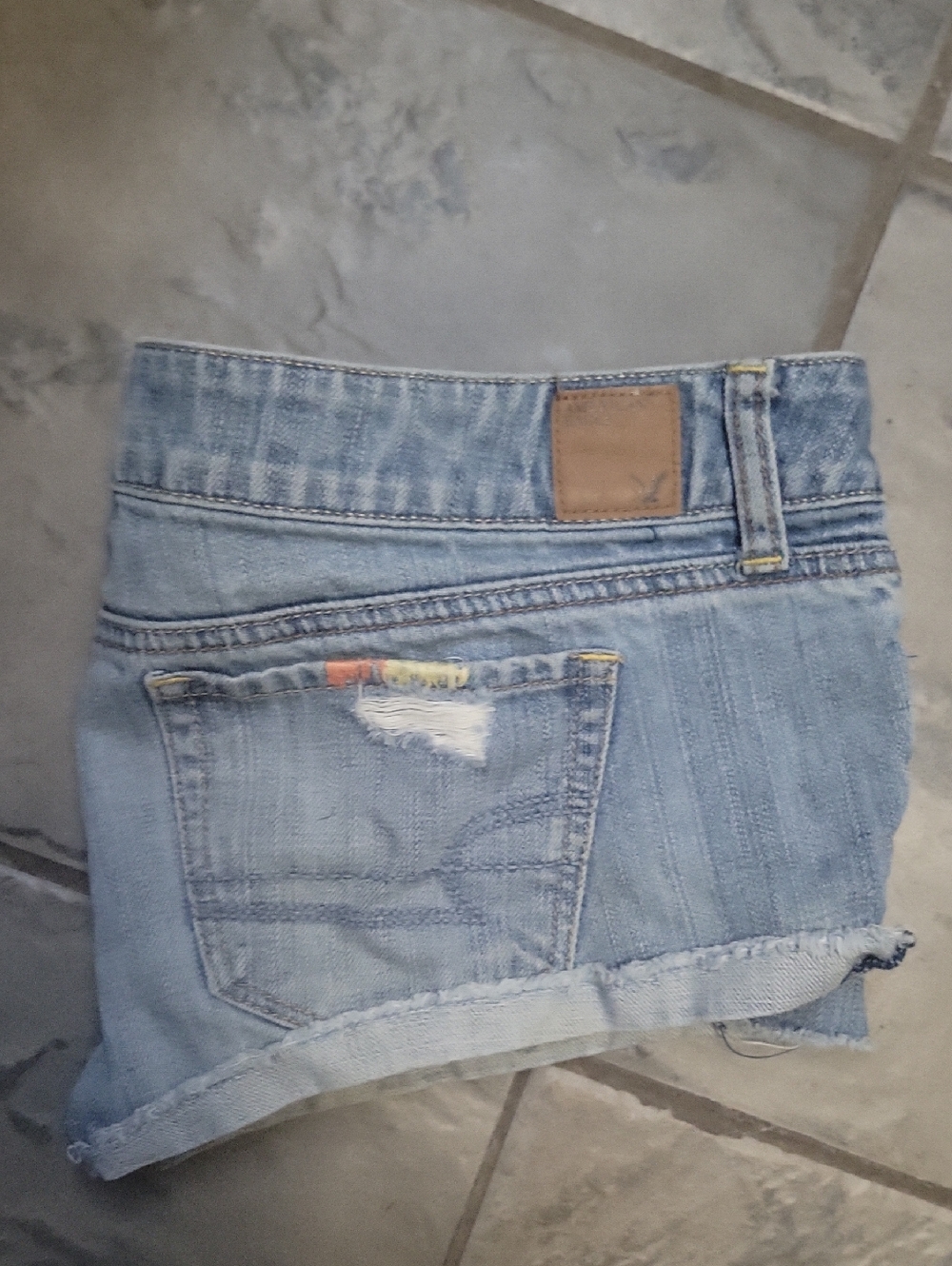 American Eagle Outfitters Light Blue Distressed Shorts